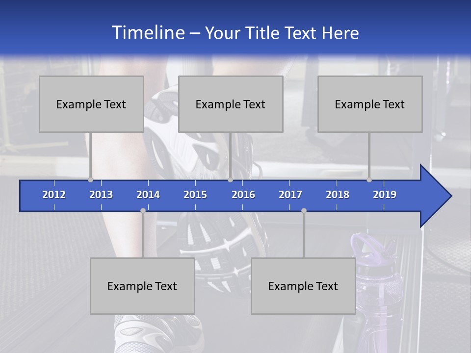 A Man Is Running On A Treadmill In A Gym PowerPoint Template