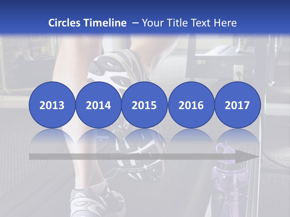 A Man Is Running On A Treadmill In A Gym PowerPoint Template