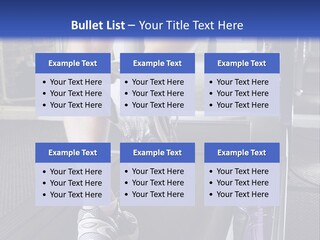 A Man Is Running On A Treadmill In A Gym PowerPoint Template