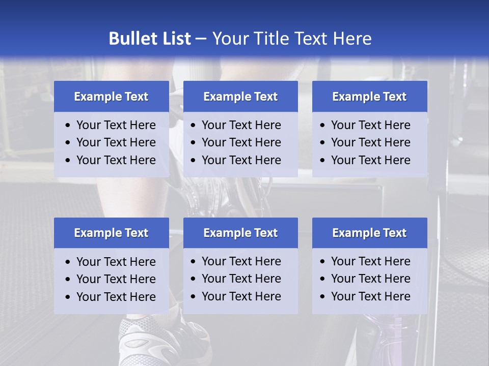 A Man Is Running On A Treadmill In A Gym PowerPoint Template