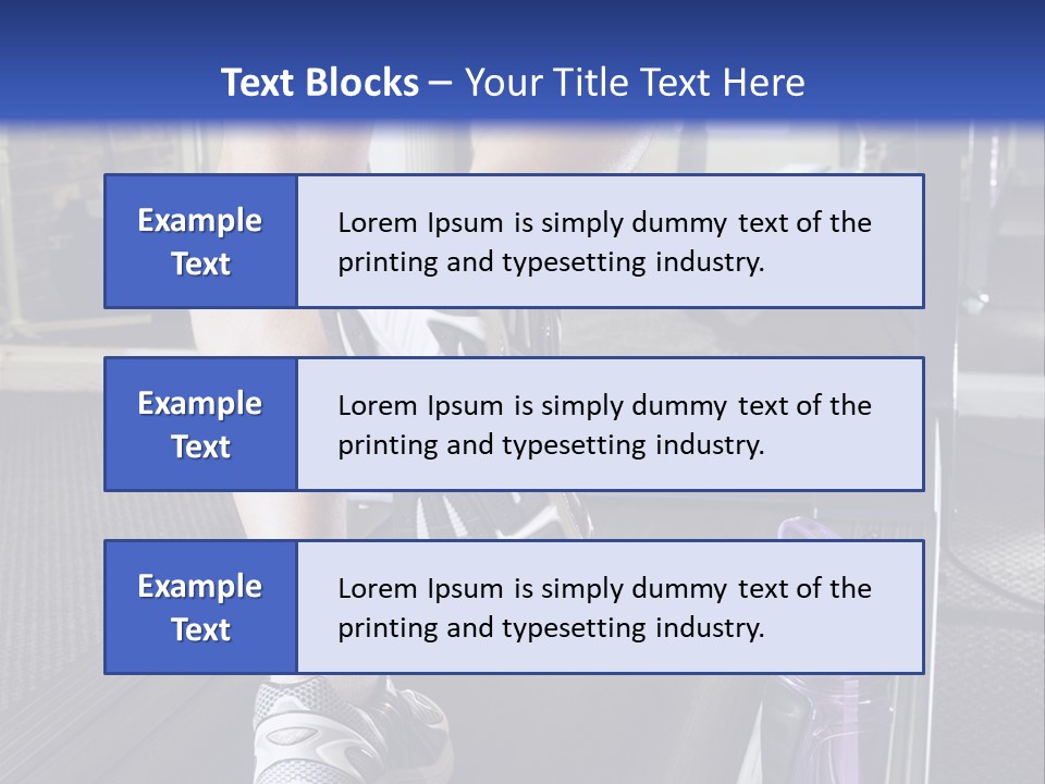 A Man Is Running On A Treadmill In A Gym PowerPoint Template