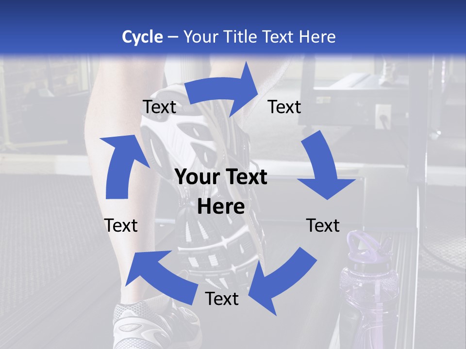 A Man Is Running On A Treadmill In A Gym PowerPoint Template