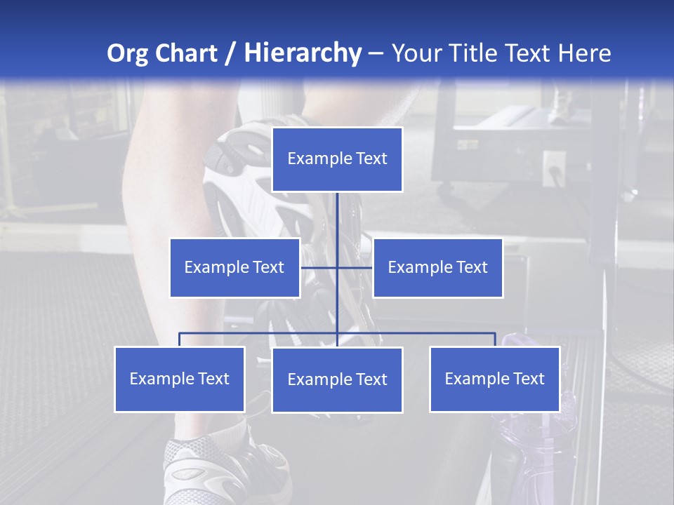 A Man Is Running On A Treadmill In A Gym PowerPoint Template