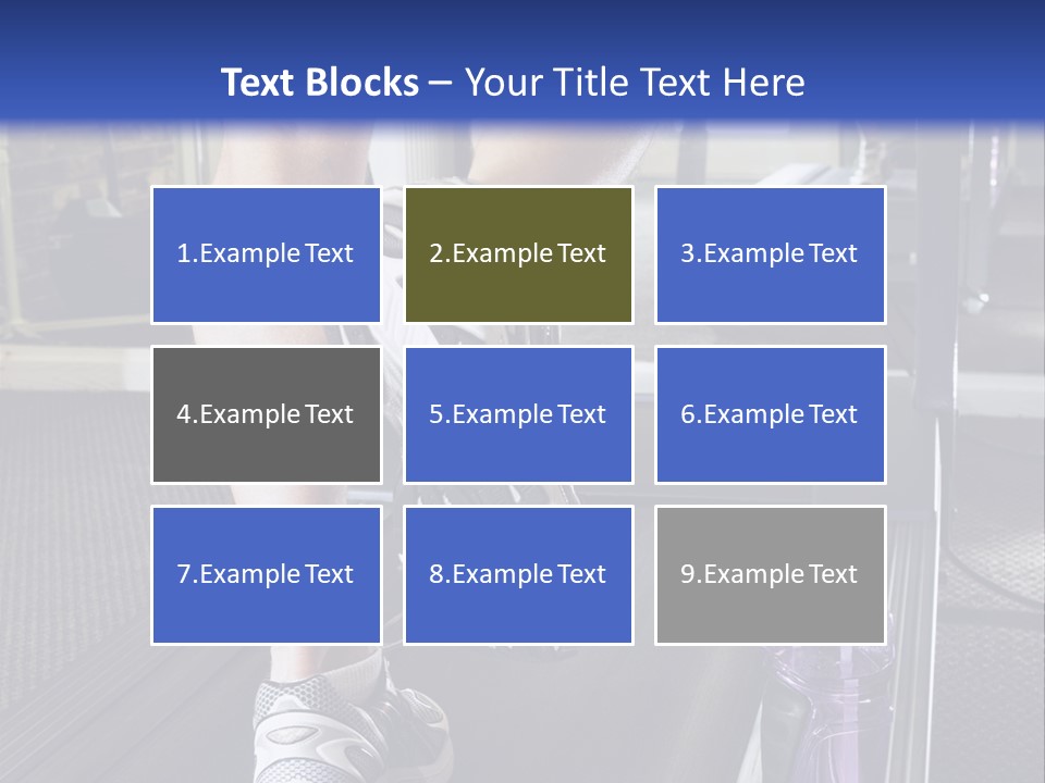 A Man Is Running On A Treadmill In A Gym PowerPoint Template