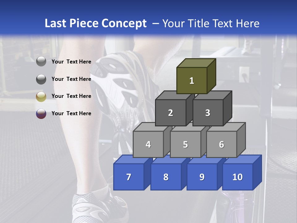 A Man Is Running On A Treadmill In A Gym PowerPoint Template