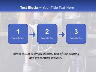 A Man Is Running On A Treadmill In A Gym PowerPoint Template