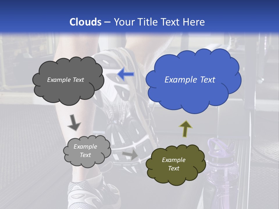 A Man Is Running On A Treadmill In A Gym PowerPoint Template