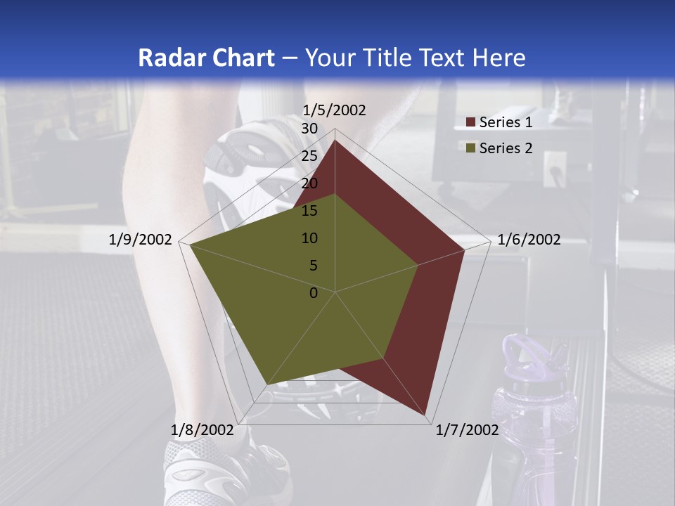 A Man Is Running On A Treadmill In A Gym PowerPoint Template