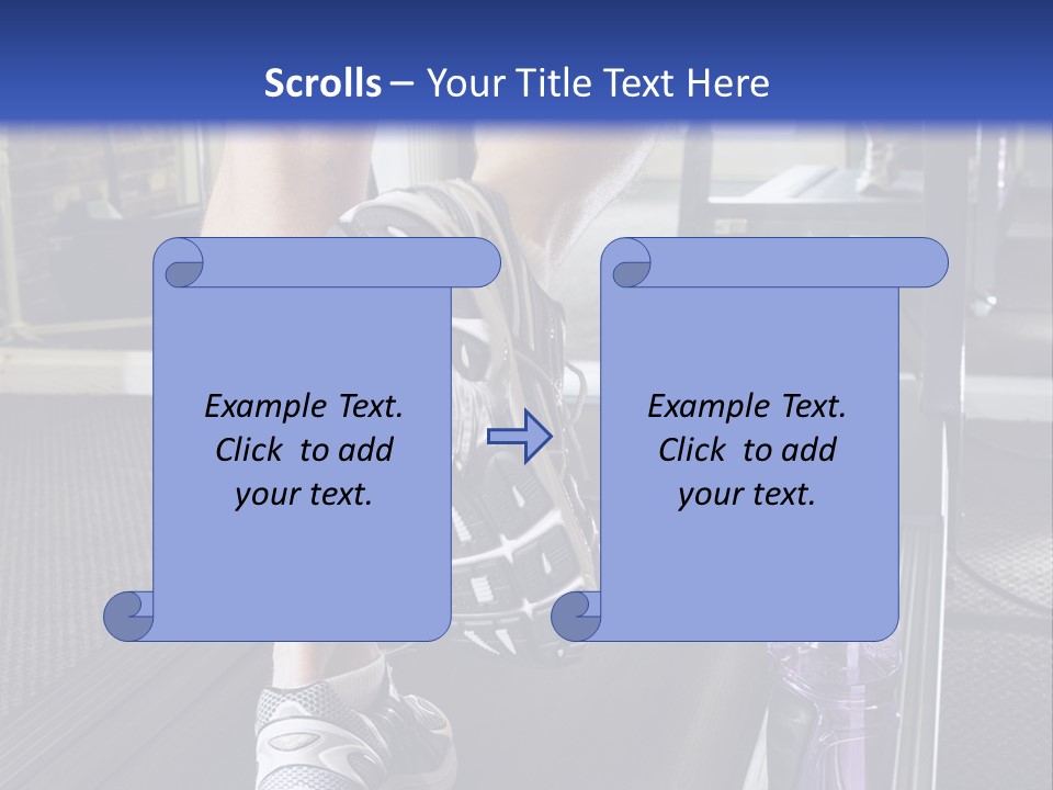 A Man Is Running On A Treadmill In A Gym PowerPoint Template