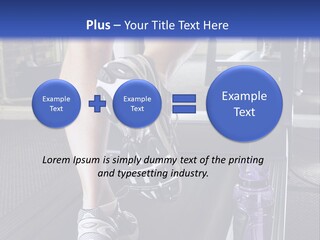 A Man Is Running On A Treadmill In A Gym PowerPoint Template