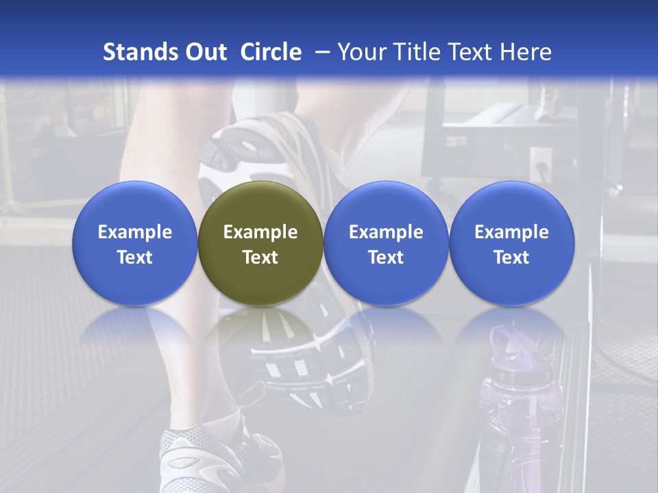 A Man Is Running On A Treadmill In A Gym PowerPoint Template