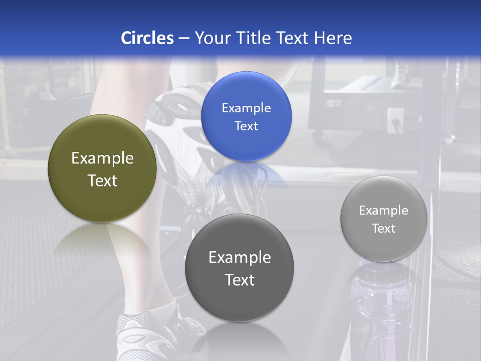 A Man Is Running On A Treadmill In A Gym PowerPoint Template
