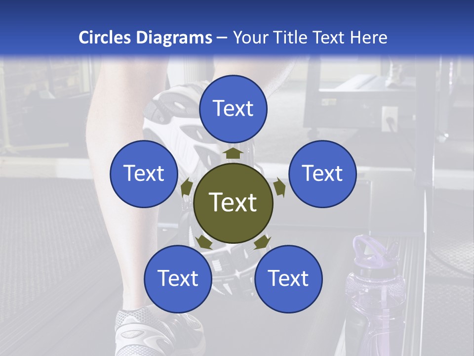 A Man Is Running On A Treadmill In A Gym PowerPoint Template