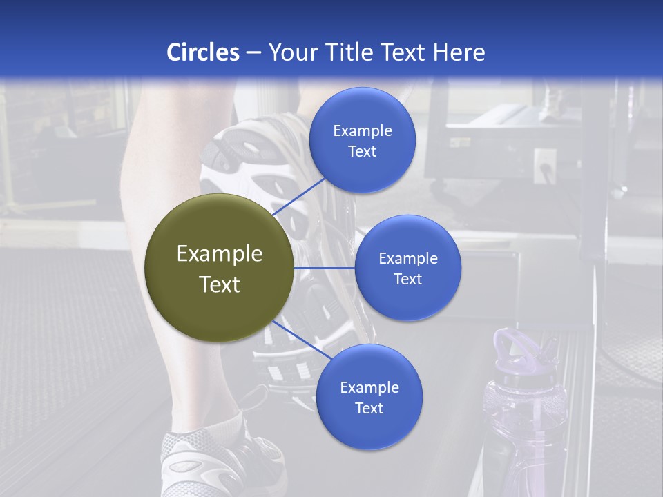 A Man Is Running On A Treadmill In A Gym PowerPoint Template