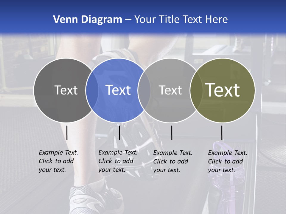 A Man Is Running On A Treadmill In A Gym PowerPoint Template
