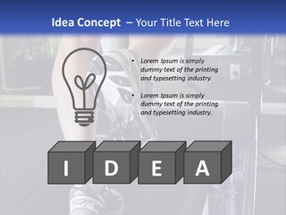 A Man Is Running On A Treadmill In A Gym PowerPoint Template