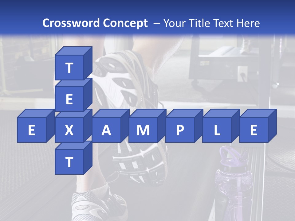 A Man Is Running On A Treadmill In A Gym PowerPoint Template