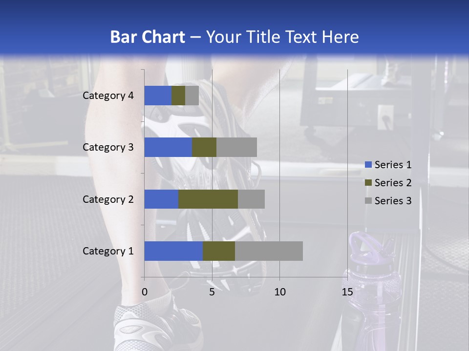 A Man Is Running On A Treadmill In A Gym PowerPoint Template