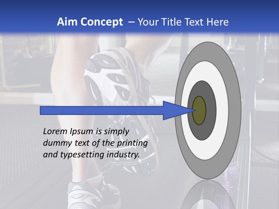 A Man Is Running On A Treadmill In A Gym PowerPoint Template