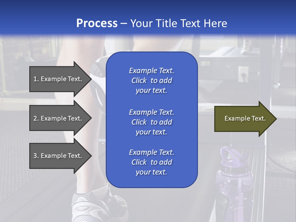 A Man Is Running On A Treadmill In A Gym PowerPoint Template