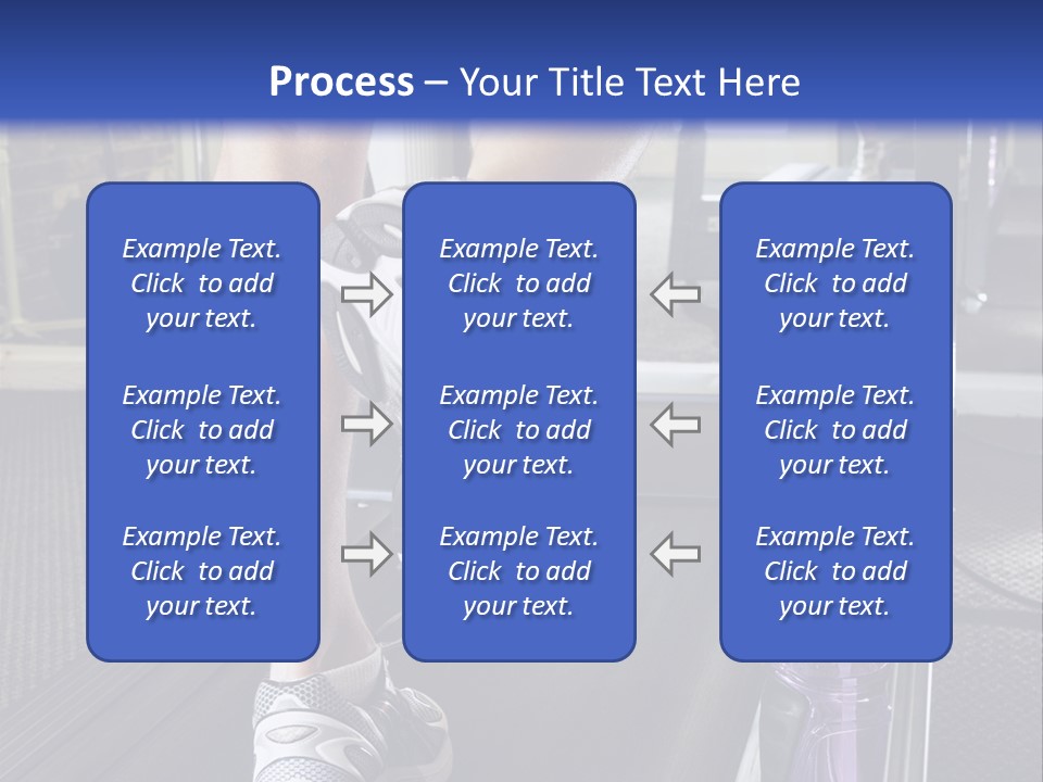 A Man Is Running On A Treadmill In A Gym PowerPoint Template
