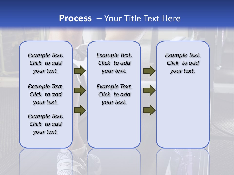 A Man Is Running On A Treadmill In A Gym PowerPoint Template
