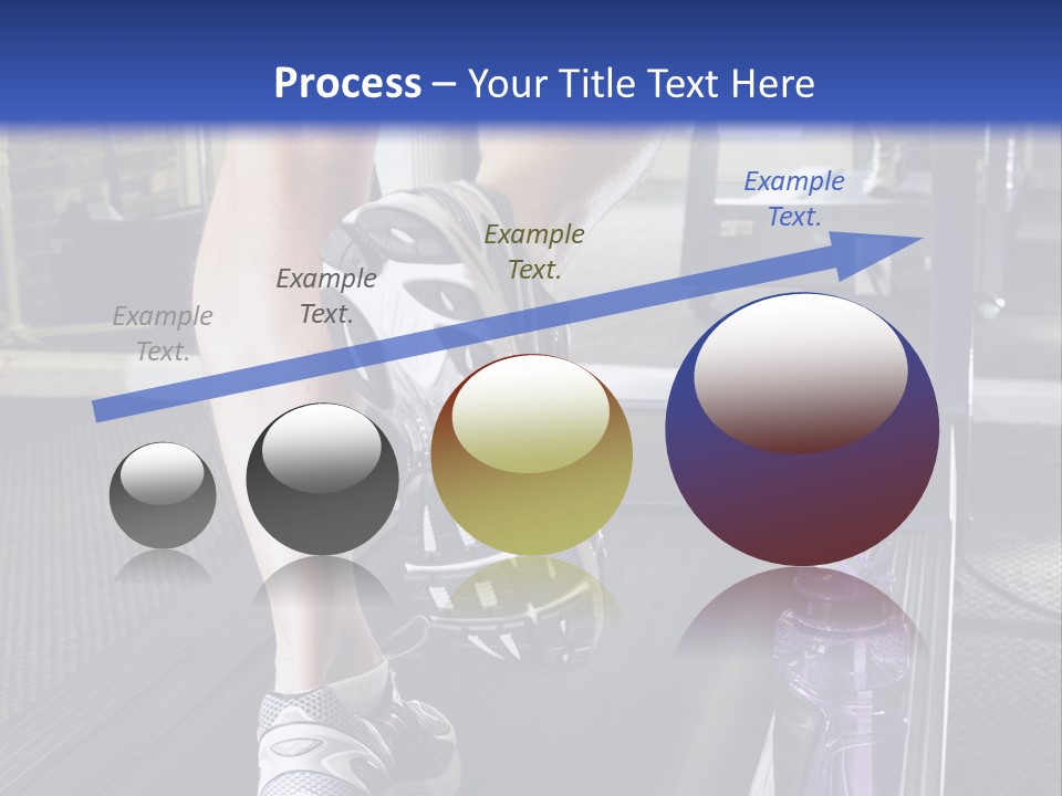A Man Is Running On A Treadmill In A Gym PowerPoint Template