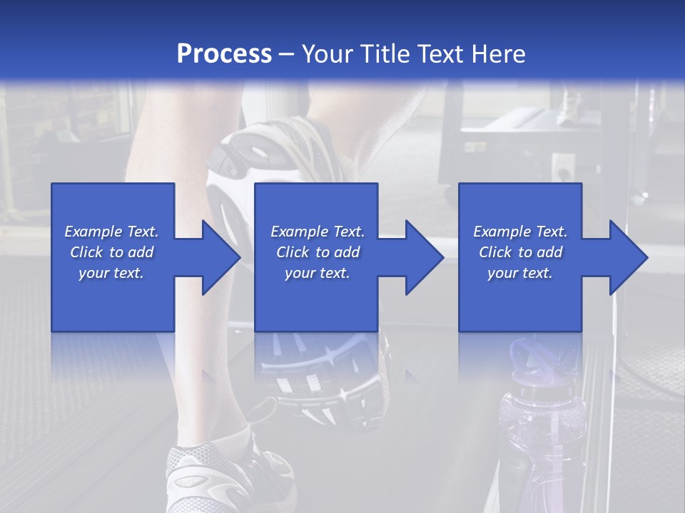 A Man Is Running On A Treadmill In A Gym PowerPoint Template