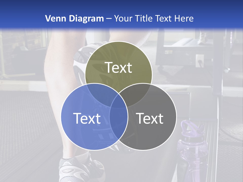 A Man Is Running On A Treadmill In A Gym PowerPoint Template