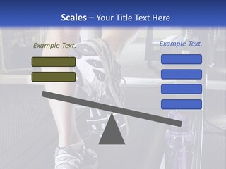 A Man Is Running On A Treadmill In A Gym PowerPoint Template