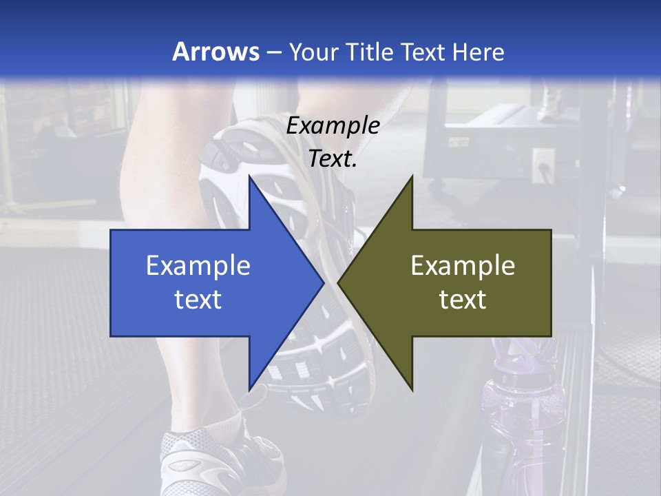 A Man Is Running On A Treadmill In A Gym PowerPoint Template
