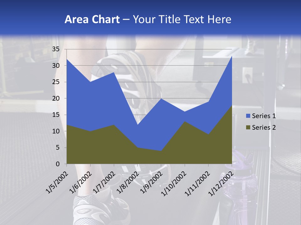 A Man Is Running On A Treadmill In A Gym PowerPoint Template