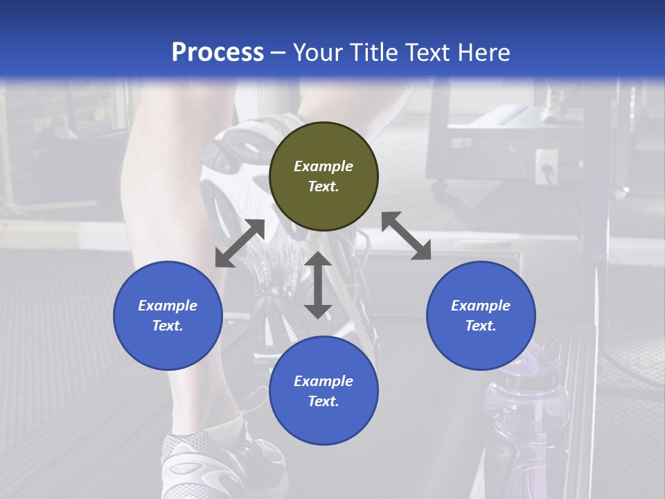 A Man Is Running On A Treadmill In A Gym PowerPoint Template