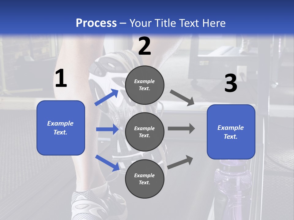 A Man Is Running On A Treadmill In A Gym PowerPoint Template