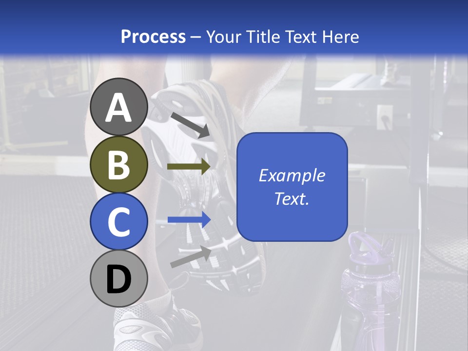 A Man Is Running On A Treadmill In A Gym PowerPoint Template