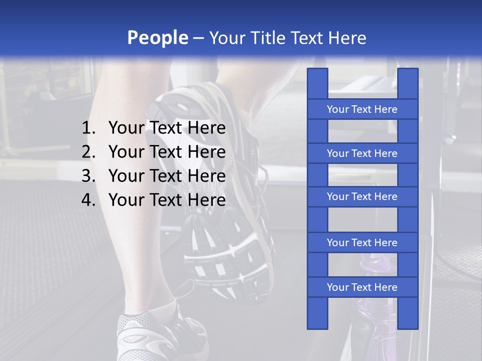 A Man Is Running On A Treadmill In A Gym PowerPoint Template