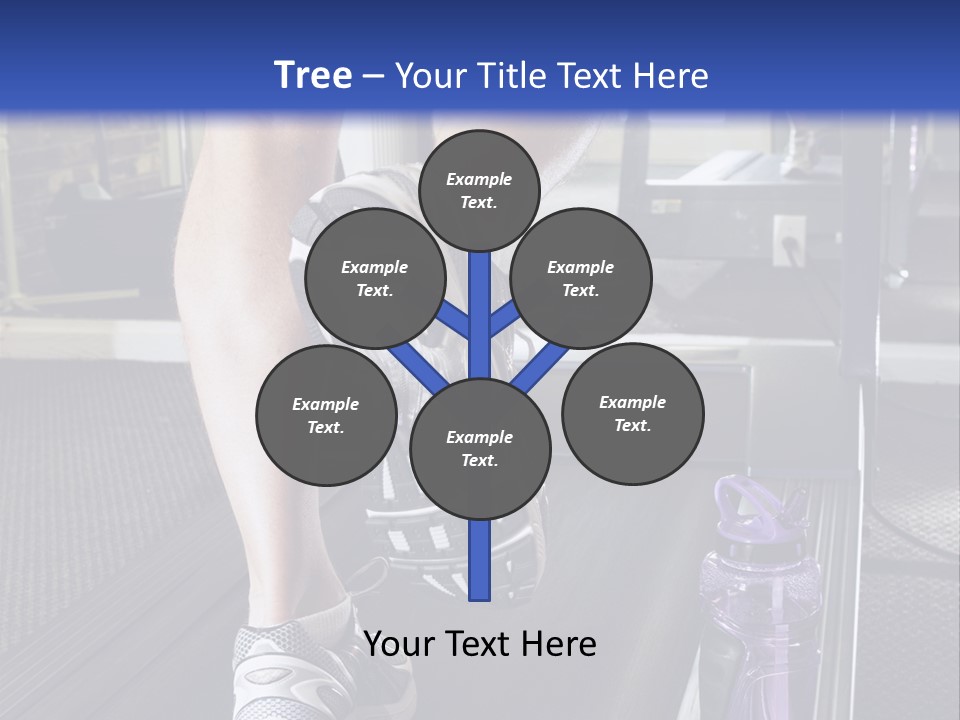 A Man Is Running On A Treadmill In A Gym PowerPoint Template