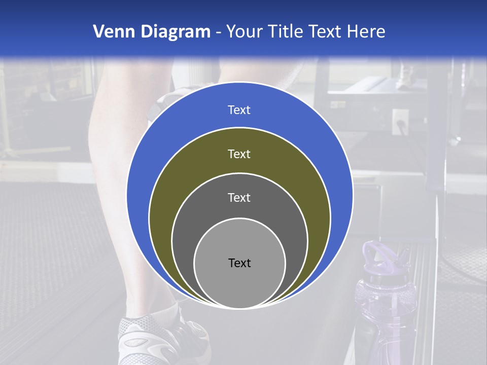 A Man Is Running On A Treadmill In A Gym PowerPoint Template