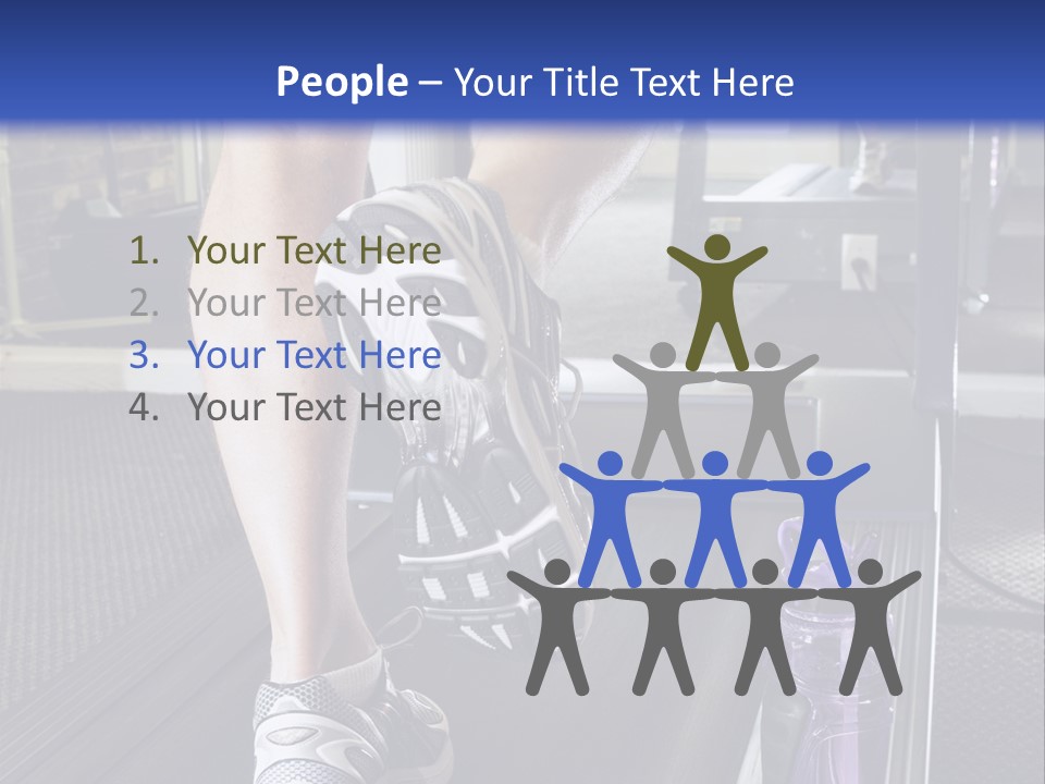 A Man Is Running On A Treadmill In A Gym PowerPoint Template