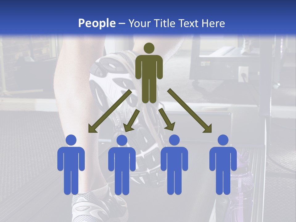 A Man Is Running On A Treadmill In A Gym PowerPoint Template