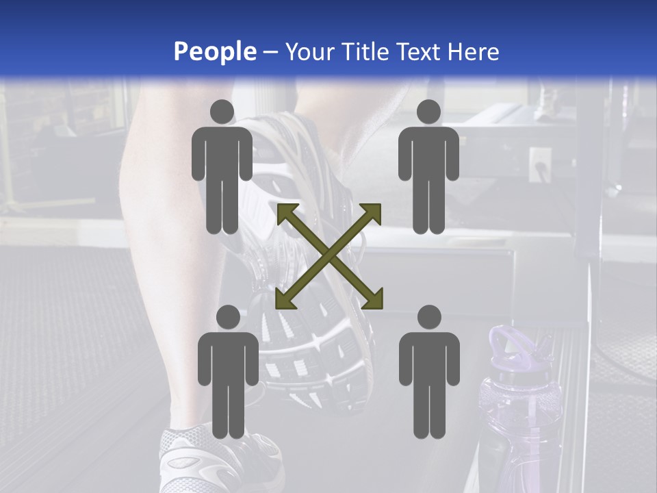 A Man Is Running On A Treadmill In A Gym PowerPoint Template