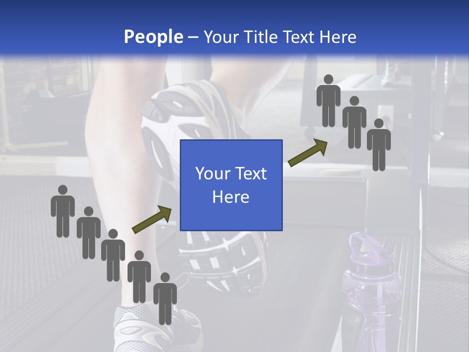 A Man Is Running On A Treadmill In A Gym PowerPoint Template