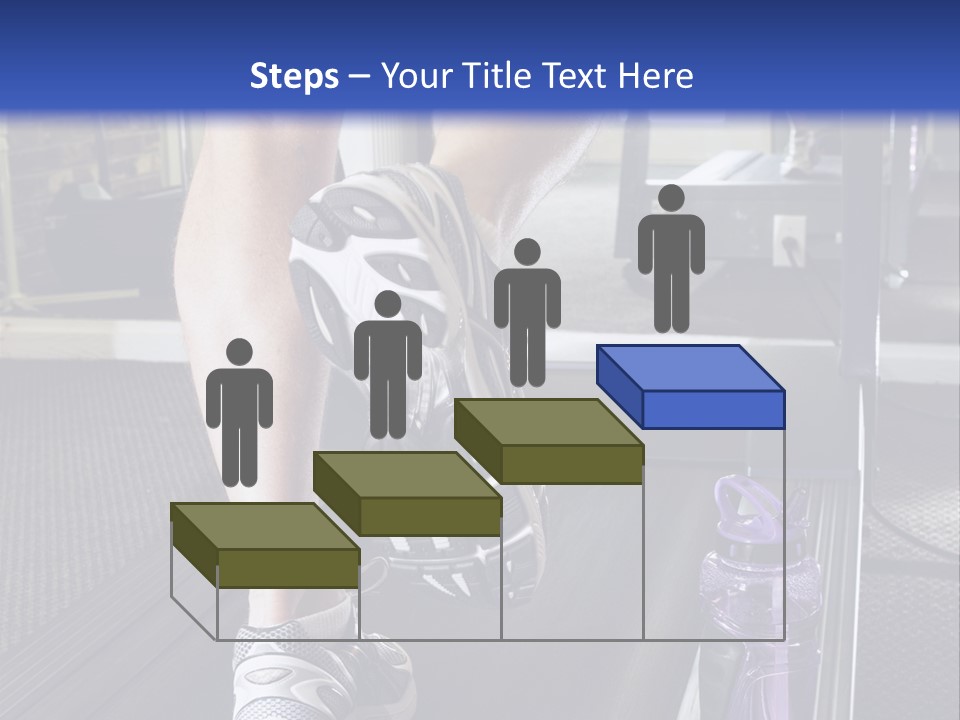 A Man Is Running On A Treadmill In A Gym PowerPoint Template