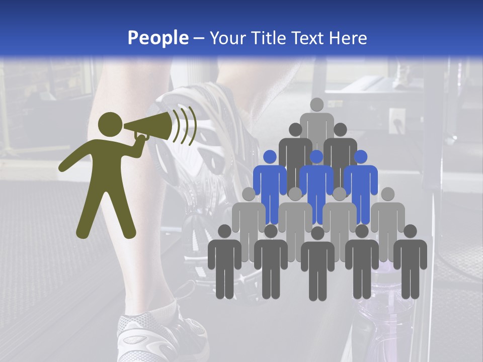 A Man Is Running On A Treadmill In A Gym PowerPoint Template