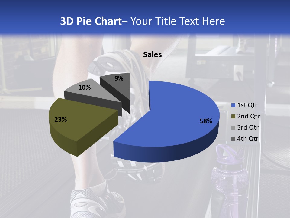 A Man Is Running On A Treadmill In A Gym PowerPoint Template
