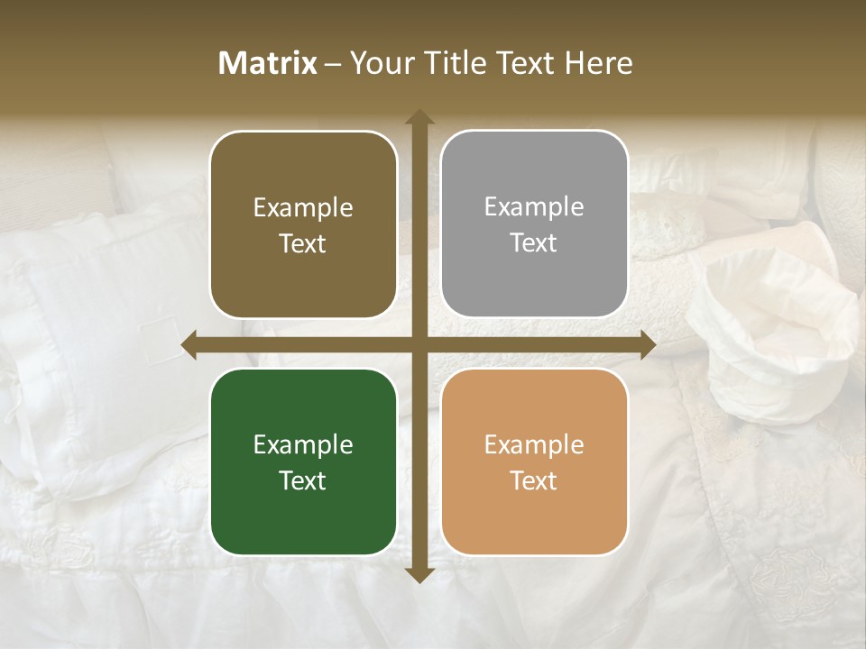 A Bunch Of Pillows On A Bed With A Name Of Presentation PowerPoint Template