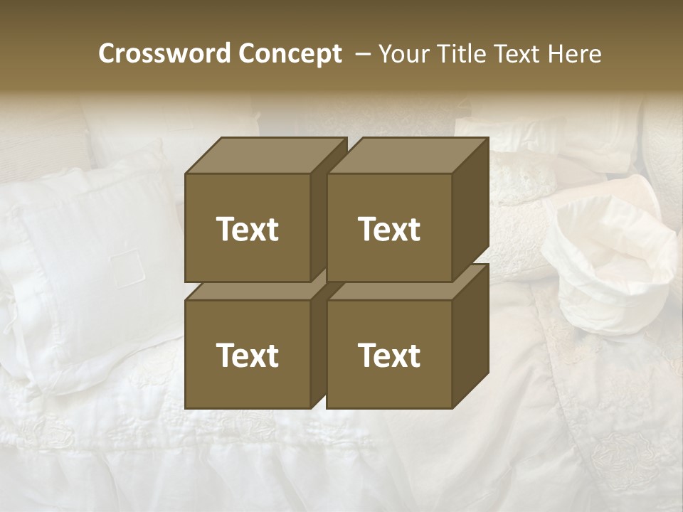 A Bunch Of Pillows On A Bed With A Name Of Presentation PowerPoint Template