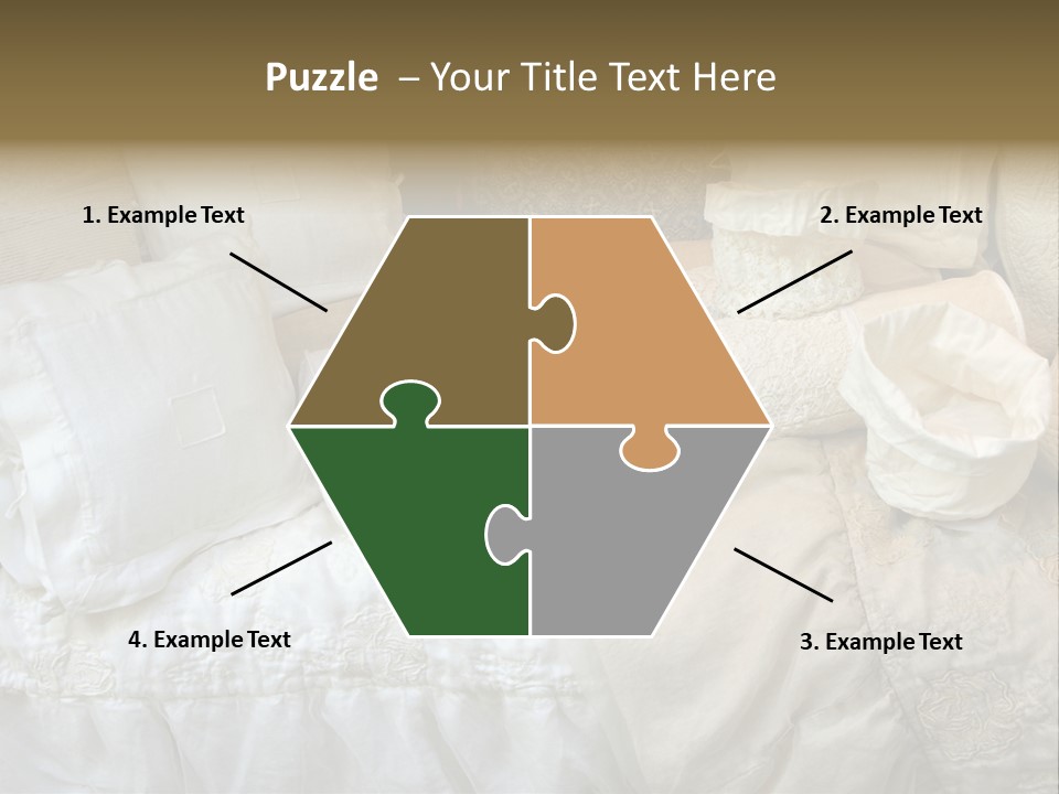 A Bunch Of Pillows On A Bed With A Name Of Presentation PowerPoint Template