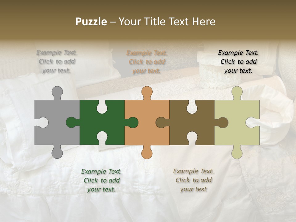 A Bunch Of Pillows On A Bed With A Name Of Presentation PowerPoint Template