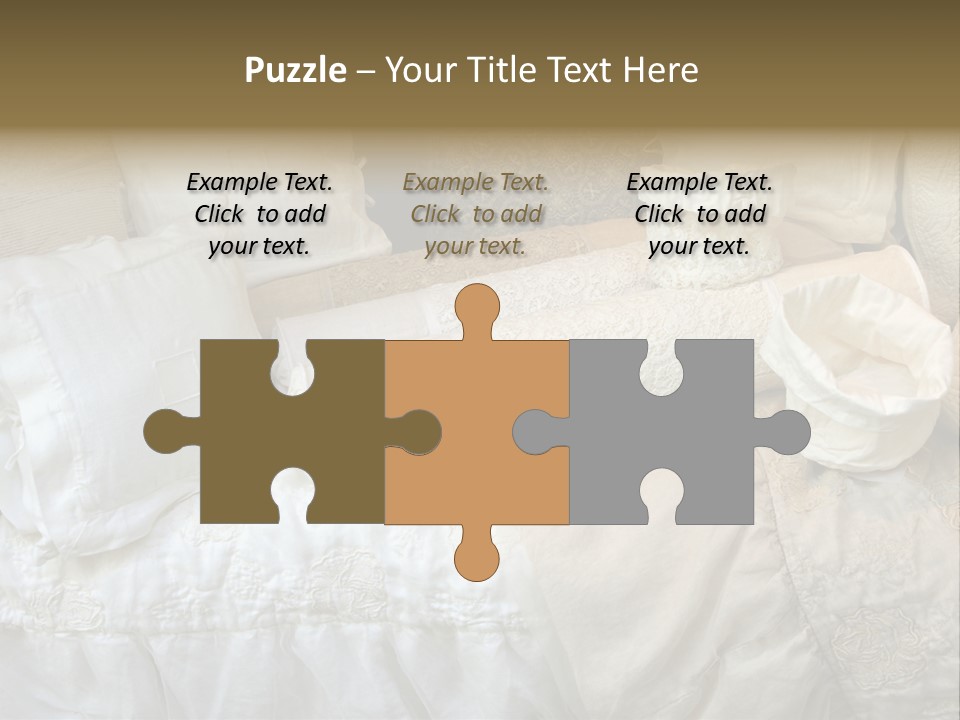 A Bunch Of Pillows On A Bed With A Name Of Presentation PowerPoint Template